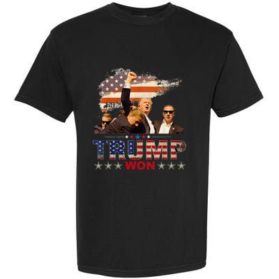 Trump Won 2024 President 47th Of White House Garment-Dyed Heavyweight T-Shirt