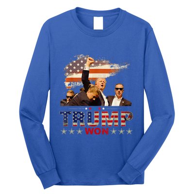 Trump Won 2024 President 47th Of White House Long Sleeve Shirt