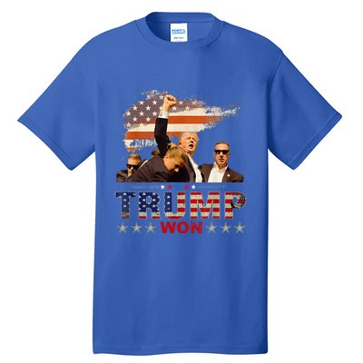 Trump Won 2024 President 47th Of White House Tall T-Shirt