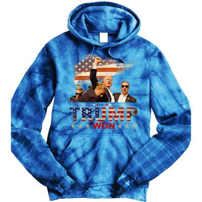 Trump Won 2024 President 47th Of White House Tie Dye Hoodie