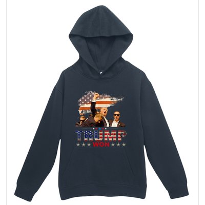 Trump Won 2024 President 47th Of White House Urban Pullover Hoodie