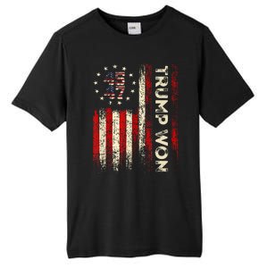 Trump Won 2024 Election President 47 Th Tall Fusion ChromaSoft Performance T-Shirt