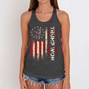 Trump Won 2024 Election President 47 Th Women's Knotted Racerback Tank