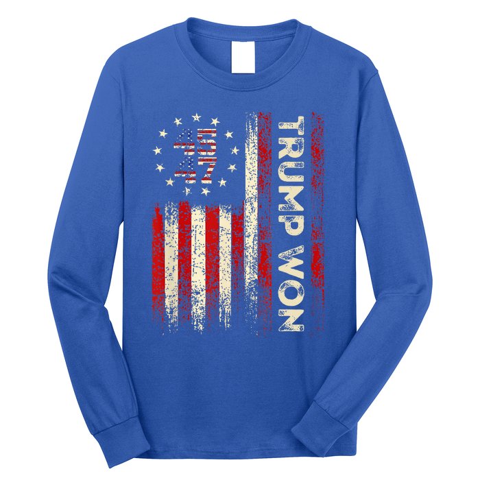 Trump Won 2024 Election President 47 Th Long Sleeve Shirt