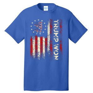 Trump Won 2024 Election President 47 Th Tall T-Shirt