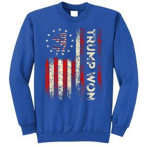 Trump Won 2024 Election President 47 Th Tall Sweatshirt