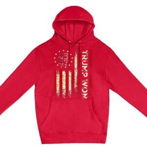 Trump Won 2024 Election President 47 Th Premium Pullover Hoodie