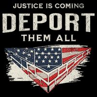 Trump Won 2024 Justice Is Coming Deport Them All Wall Drawstring Bag