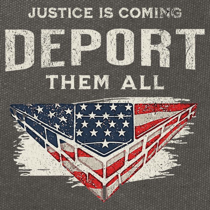 Trump Won 2024 Justice Is Coming Deport Them All Wall Cotton Canvas Backpack