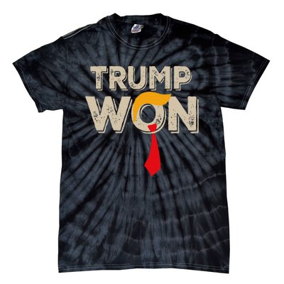 Trump Won 2024 Election Inauguration Tie-Dye T-Shirt