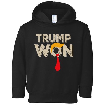 Trump Won 2024 Election Inauguration Toddler Hoodie