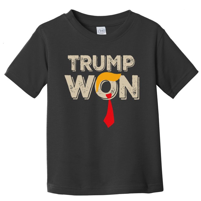 Trump Won 2024 Election Inauguration Toddler T-Shirt