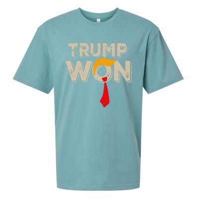 Trump Won 2024 Election Inauguration Sueded Cloud Jersey T-Shirt