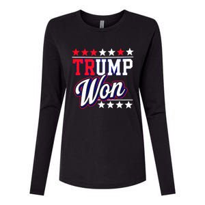 Trump Won 2024 Donald Trump Won 2024 Election Republican Win Womens Cotton Relaxed Long Sleeve T-Shirt