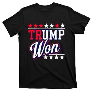 Trump Won 2024 Donald Trump Won 2024 Election Republican Win T-Shirt