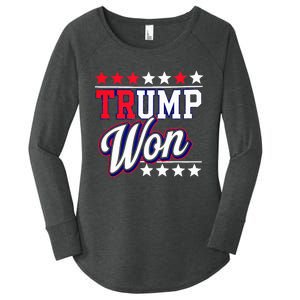 Trump Won 2024 Donald Trump Won 2024 Election Republican Win Women's Perfect Tri Tunic Long Sleeve Shirt