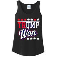 Trump Won 2024 Donald Trump Won 2024 Election Republican Win Ladies Essential Tank