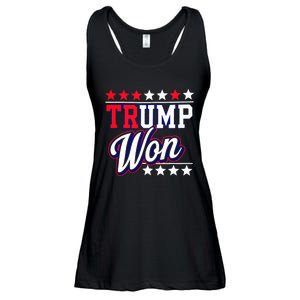 Trump Won 2024 Donald Trump Won 2024 Election Republican Win Ladies Essential Flowy Tank