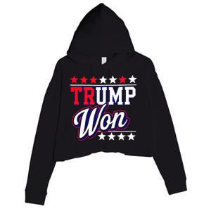 Trump Won 2024 Donald Trump Won 2024 Election Republican Win Crop Fleece Hoodie