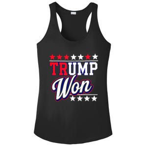 Trump Won 2024 Donald Trump Won 2024 Election Republican Win Ladies PosiCharge Competitor Racerback Tank