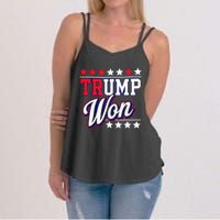 Trump Won 2024 Donald Trump Won 2024 Election Republican Win Women's Strappy Tank