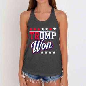 Trump Won 2024 Donald Trump Won 2024 Election Republican Win Women's Knotted Racerback Tank