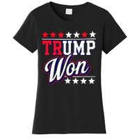 Trump Won 2024 Donald Trump Won 2024 Election Republican Win Women's T-Shirt