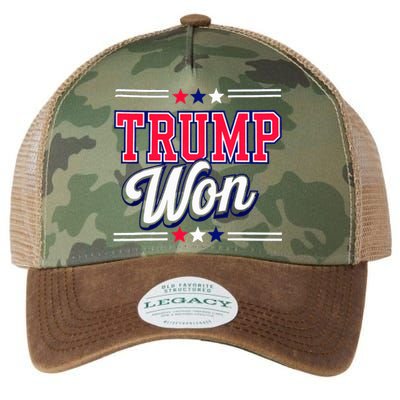 Trump Won 2024 Donald Trump Won 2024 Election Republican Win Legacy Tie Dye Trucker Hat