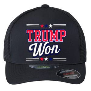 Trump Won 2024 Donald Trump Won 2024 Election Republican Win Flexfit Unipanel Trucker Cap