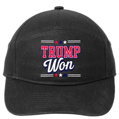 Trump Won 2024 Donald Trump Won 2024 Election Republican Win 7-Panel Snapback Hat