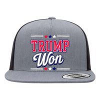 Trump Won 2024 Donald Trump Won 2024 Election Republican Win Flat Bill Trucker Hat