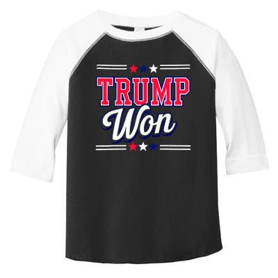 Trump Won 2024 Donald Trump Won 2024 Election Republican Win Toddler Fine Jersey T-Shirt