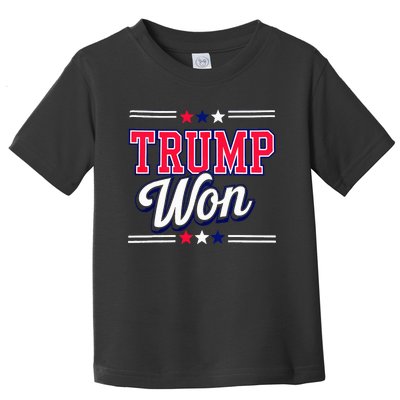 Trump Won 2024 Donald Trump Won 2024 Election Republican Win Toddler T-Shirt