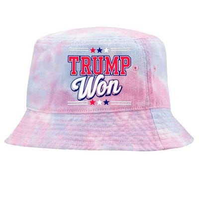 Trump Won 2024 Donald Trump Won 2024 Election Republican Win Tie-Dyed Bucket Hat