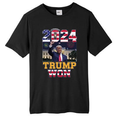 Trump Won 2024 President 47th Of White House Donald Trump Tall Fusion ChromaSoft Performance T-Shirt