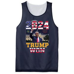 Trump Won 2024 President 47th Of White House Donald Trump Mesh Reversible Basketball Jersey Tank