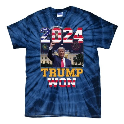 Trump Won 2024 President 47th Of White House Donald Trump Tie-Dye T-Shirt