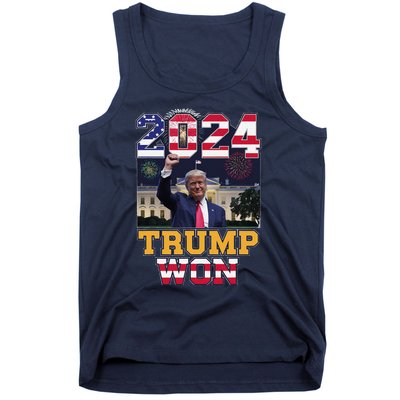 Trump Won 2024 President 47th Of White House Donald Trump Tank Top