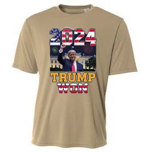 Trump Won 2024 President 47th Of White House Donald Trump Cooling Performance Crew T-Shirt