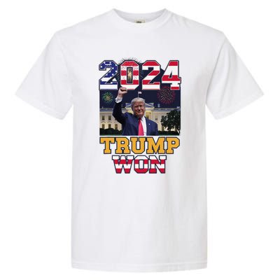 Trump Won 2024 President 47th Of White House Donald Trump Garment-Dyed Heavyweight T-Shirt