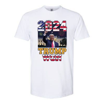 Trump Won 2024 President 47th Of White House Donald Trump Softstyle CVC T-Shirt