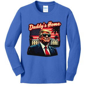 Trump Won 2024 Daddy’S Home Take America Back Patriot Usa Kids Long Sleeve Shirt