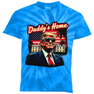 Trump Won 2024 Daddy’S Home Take America Back Patriot Usa Kids Tie-Dye T-Shirt