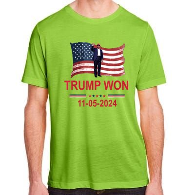 Trump Wins 2024 Election Trump Won 2024 Adult ChromaSoft Performance T-Shirt