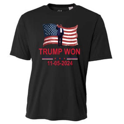 Trump Wins 2024 Election Trump Won 2024 Cooling Performance Crew T-Shirt