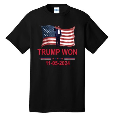 Trump Wins 2024 Election Trump Won 2024 Tall T-Shirt