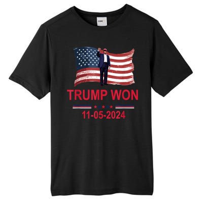 Trump Wins 2024 Election Trump Won 2024 Tall Fusion ChromaSoft Performance T-Shirt