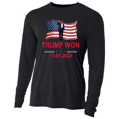 Trump Wins 2024 Election Trump Won 2024 Cooling Performance Long Sleeve Crew