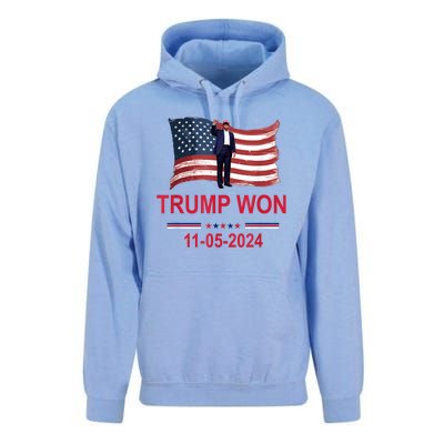 Trump Wins 2024 Election Trump Won 2024 Unisex Surf Hoodie