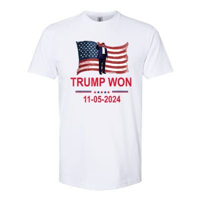 Trump Wins 2024 Election Trump Won 2024 Softstyle CVC T-Shirt